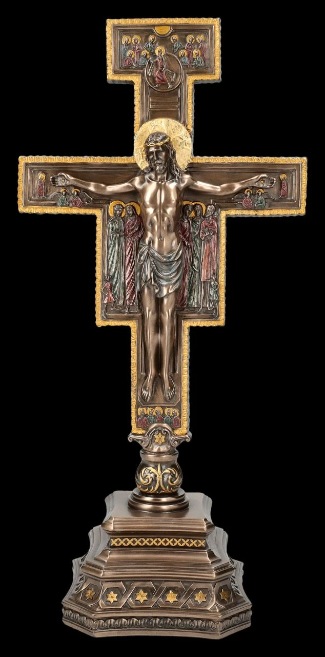 Tischkreuz - Kreuz von San Damiano - Kruzifix mit Jesus Tischkreuz - Kreuz Von San Damiano - Kruzifix Mit Jesus -Veronese 2D FS26983 Tischkreuz Kreuz von San Damiano Kruzifix mit