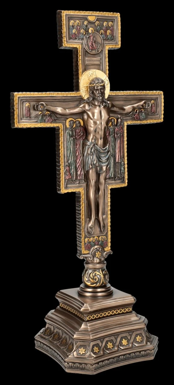 Tischkreuz - Kreuz von San Damiano - Kruzifix mit Jesus Tischkreuz - Kreuz Von San Damiano - Kruzifix Mit Jesus -Veronese 2D FS26983 Tischkreuz Kreuz von San Damiano Kruzifix mit