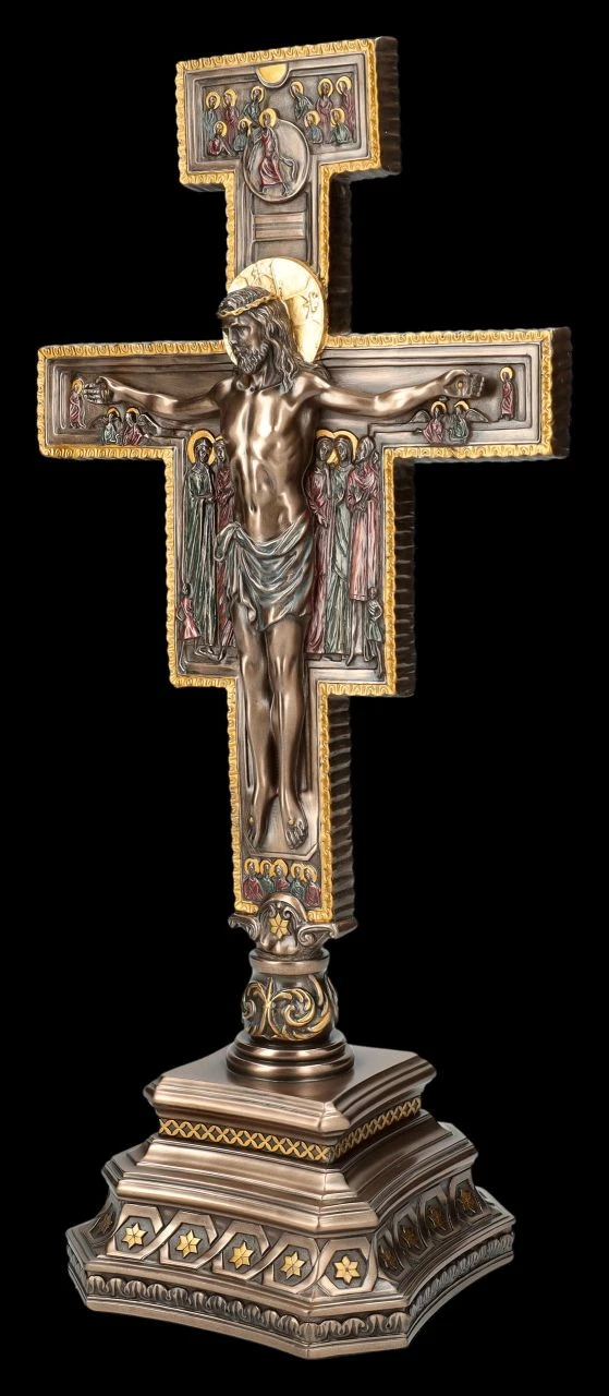 Tischkreuz - Kreuz von San Damiano - Kruzifix mit Jesus Tischkreuz - Kreuz Von San Damiano - Kruzifix Mit Jesus -Veronese 2D FS26983 Tischkreuz Kreuz von San Damiano Kruzifix mit