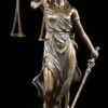 Kleine Justitia Figur Mit Waage Und Schwert