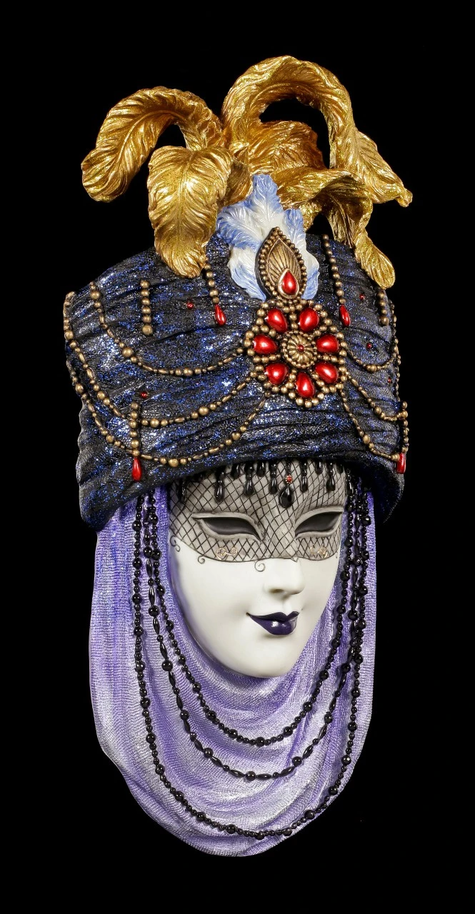 Bunte Venezianische Maske - Caerula Bunte Venezianische Maske - Caerula -Veronese Bunte Venezianische Maske Caerula