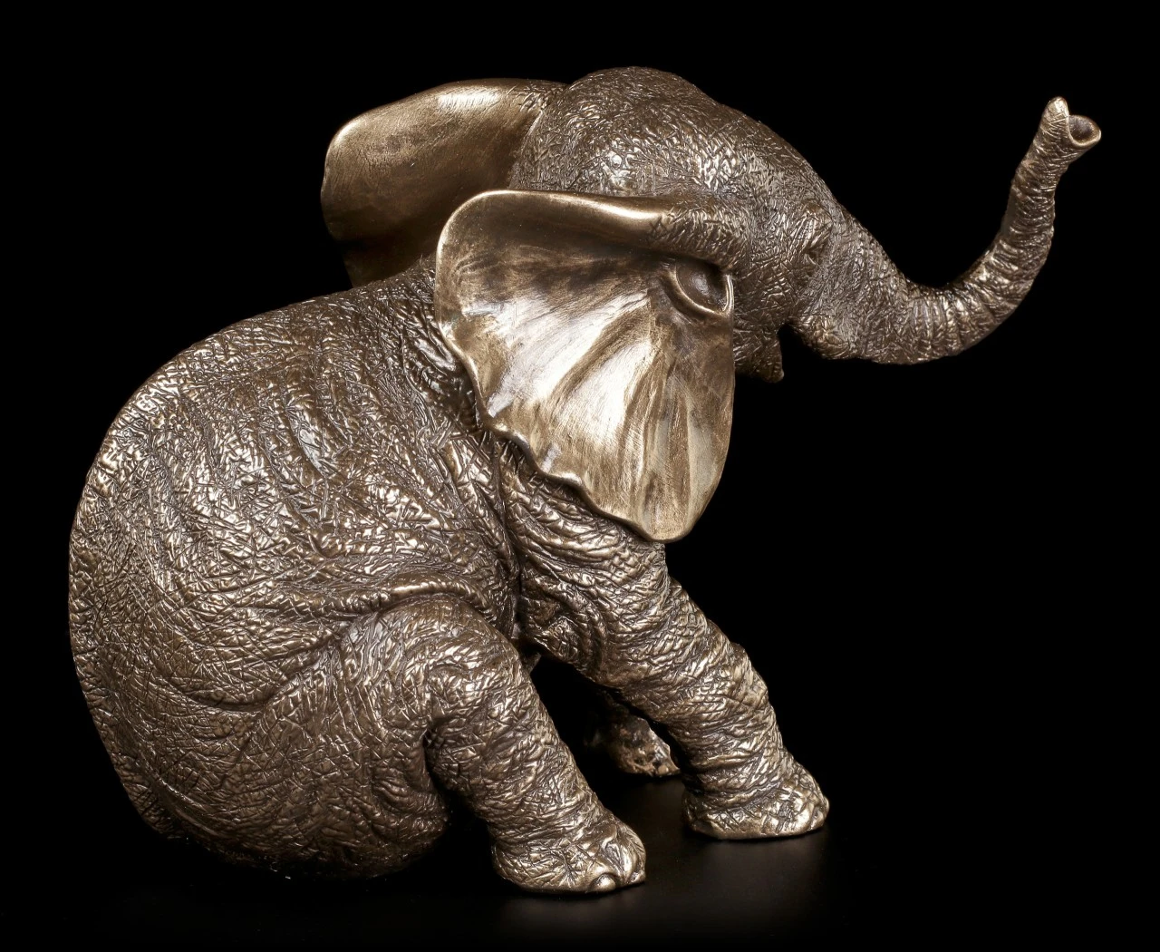 Elefanten Figur - Sitzend bronziert Elefanten Figur - Sitzend Bronziert -Veronese Elefang Figur Sitzend