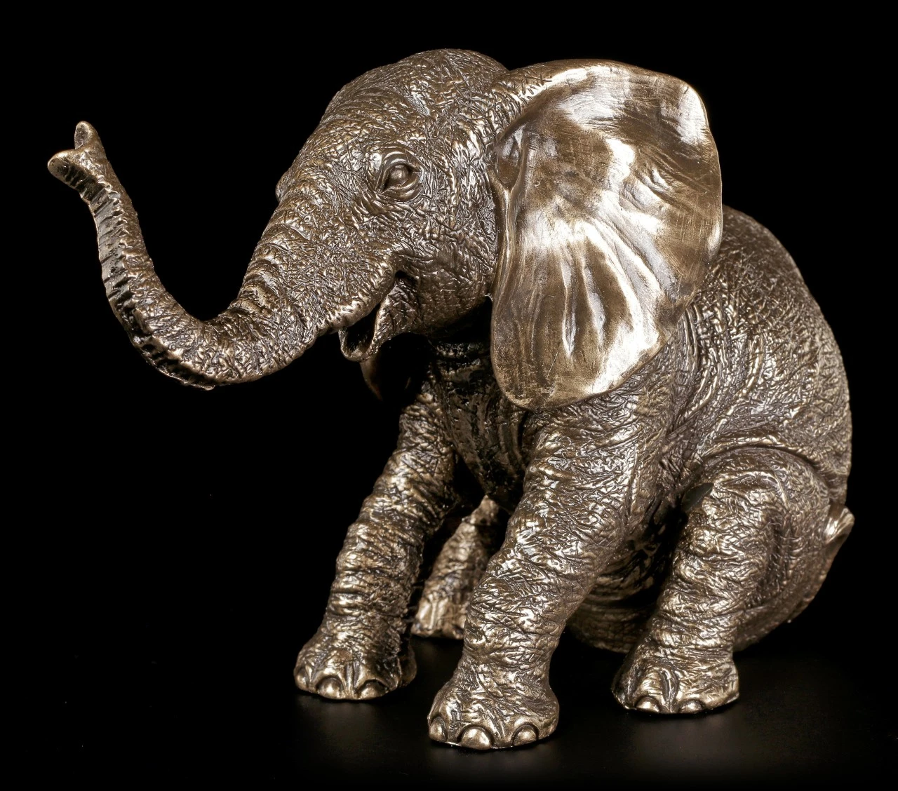 Elefanten Figur - Sitzend bronziert Elefanten Figur - Sitzend Bronziert -Veronese Elefang Figur
