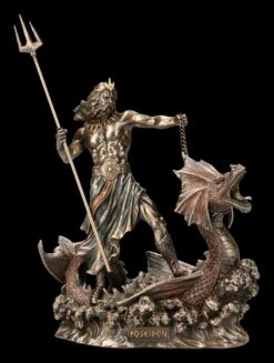 Poseidon Figur - Reitend Auf Seeungeheuer