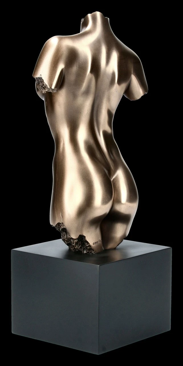 Weibliche Akt Figur - Torso auf schwarzem Monolith Weibliche Akt Figur - Torso Auf Schwarzem Monolith -Veronese FS15076 Weibliche Akt Figur Torso auf schwarzem