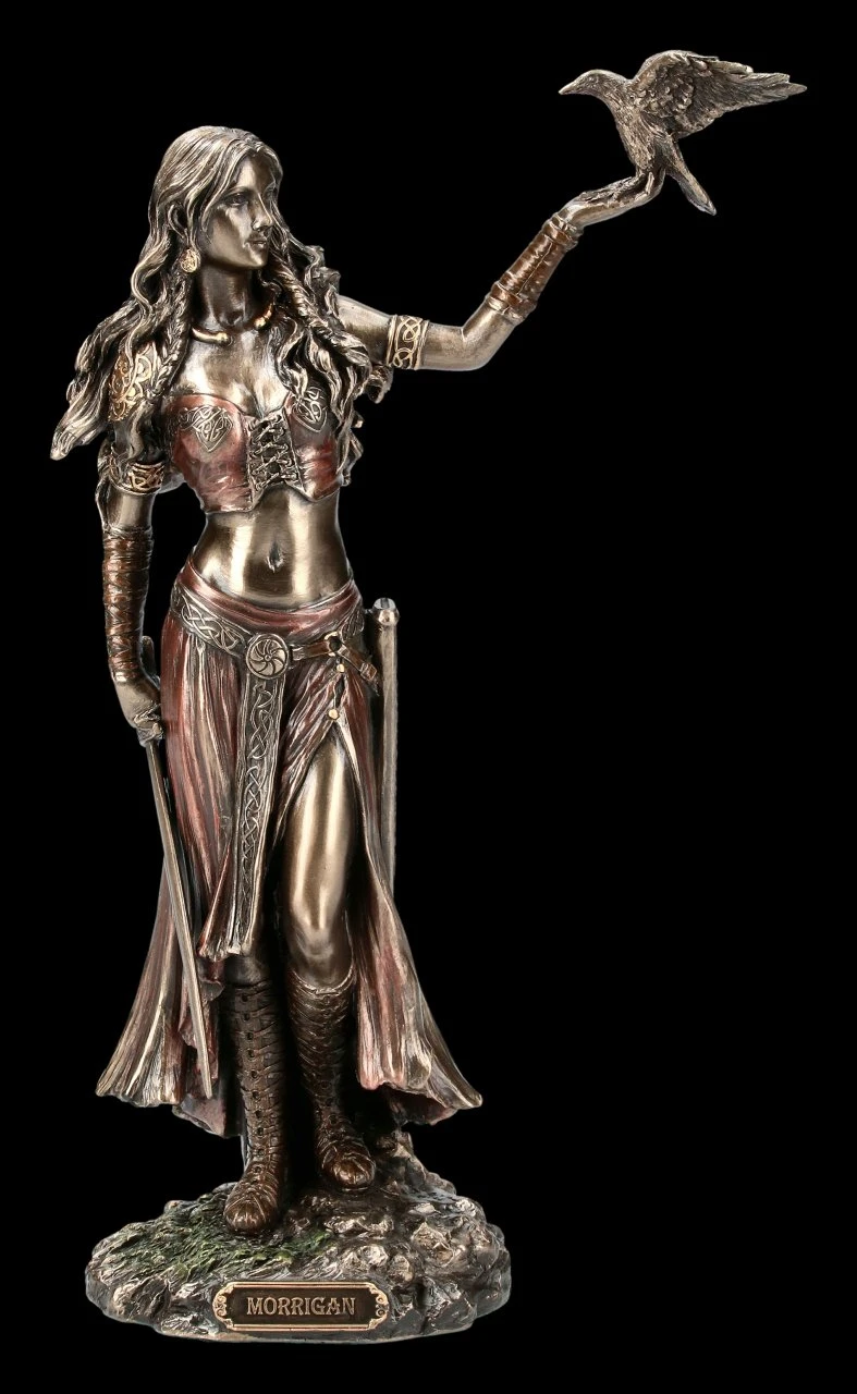 Morrigan Figur - Keltische Göttin mit Rabe Morrigan Figur - Keltische Göttin Mit Rabe -Veronese FS15229 Morrigan Figur Keltische Goettin mit