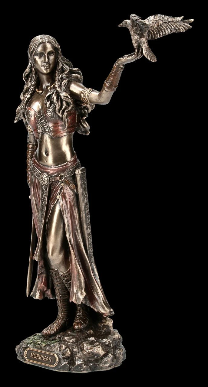 Morrigan Figur - Keltische Göttin mit Rabe Morrigan Figur - Keltische Göttin Mit Rabe -Veronese FS15229 Morrigan Figur Keltische Goettin mit