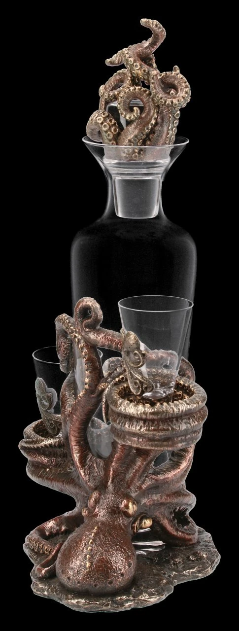 Steampunk Kraken Flaschen- & Glashalter Steampunk Kraken Flaschen- & Glashalter -Veronese FS15338 Steampunk Kraken Flaschen