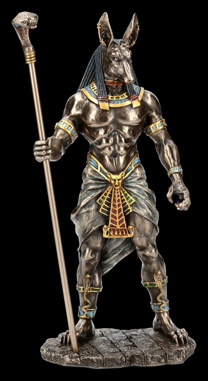 Anubis Figur Mit Kobra Zepter
