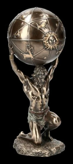 Atlas Figur Hebt Weltkugel