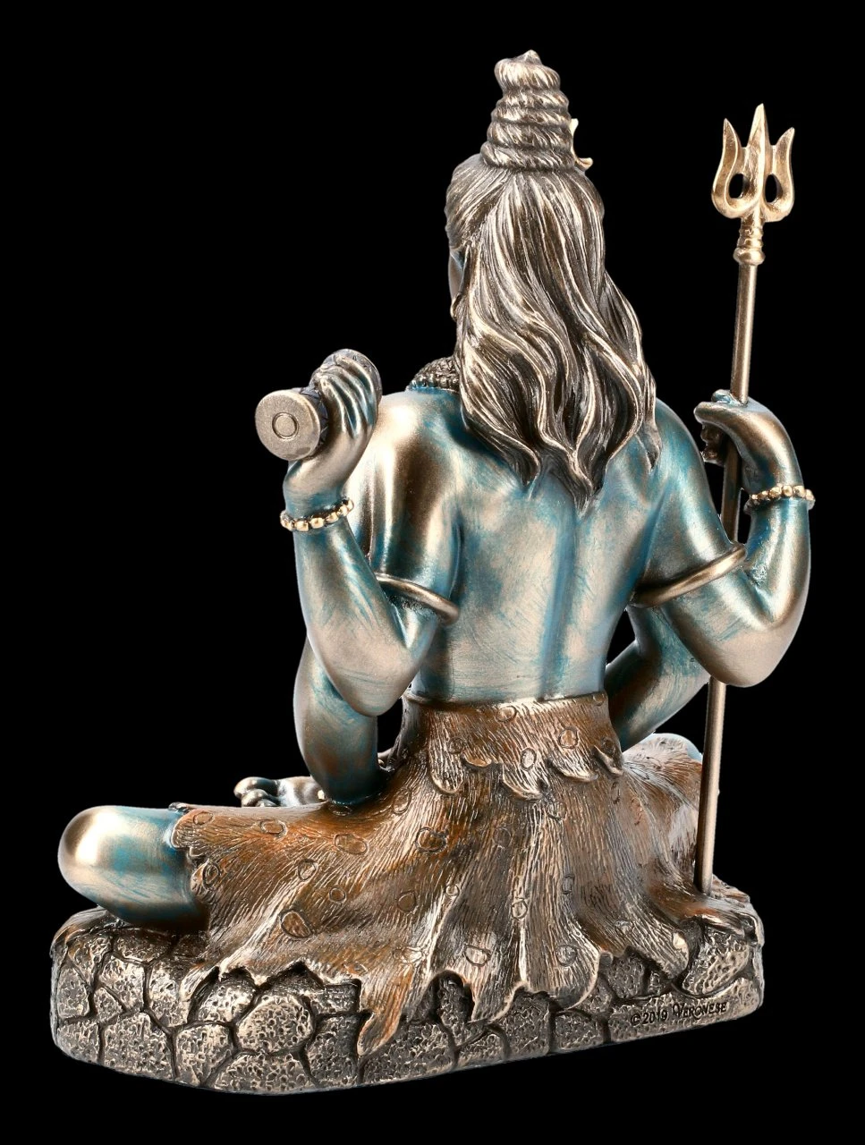 Sitzende Shiva Figur mit Dreizack Trishula Sitzende Shiva Figur Mit Dreizack Trishula -Veronese FS20442 Sitzende Shiva Figur mit