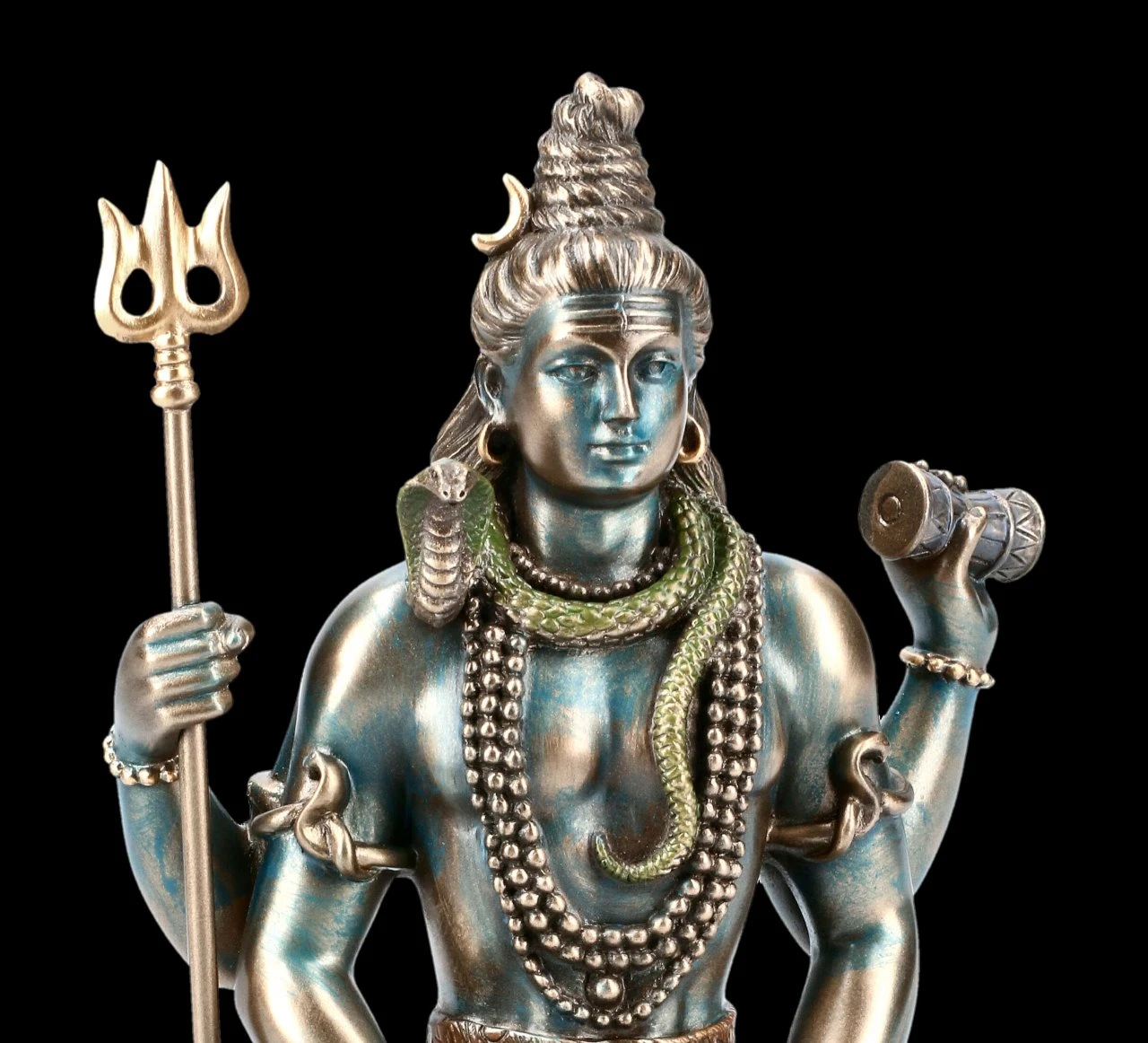 Sitzende Shiva Figur mit Dreizack Trishula Sitzende Shiva Figur Mit Dreizack Trishula -Veronese FS20442 Sitzende Shiva Figur mit