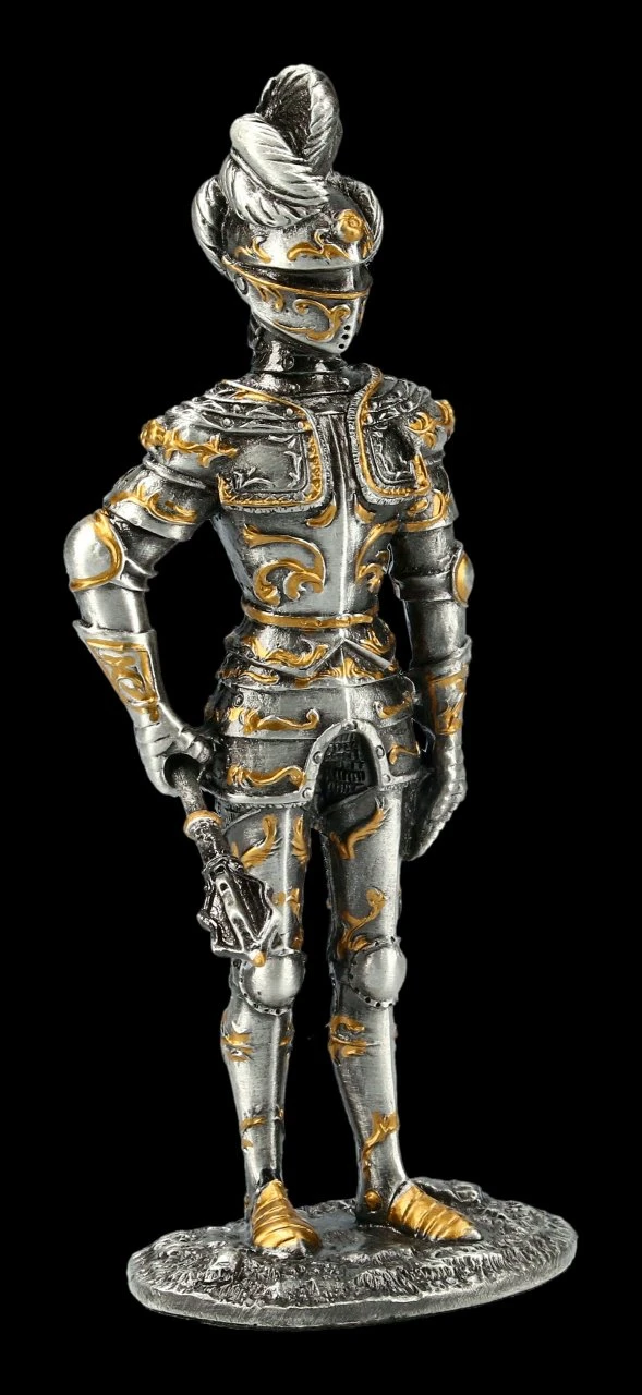 Deutscher Zinnritter - Figur mit Federbusch-Helm Deutscher Zinnritter - Figur Mit Federbusch-Helm -Veronese FS21147 Zinn Ritter Figur mit