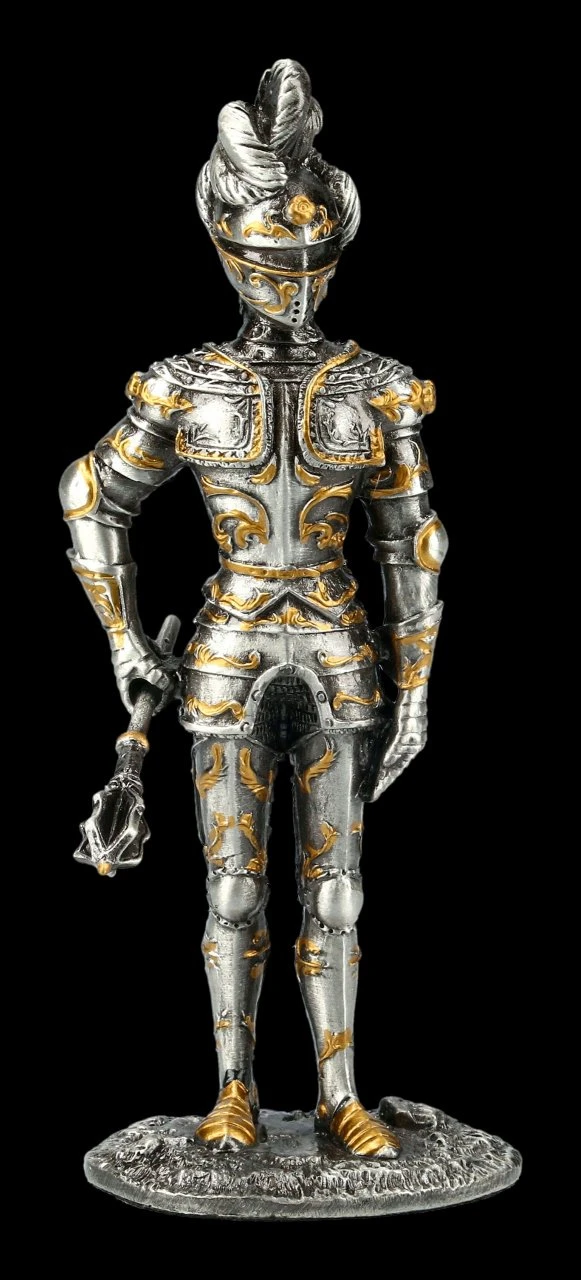 Deutscher Zinnritter - Figur mit Federbusch-Helm Deutscher Zinnritter - Figur Mit Federbusch-Helm -Veronese FS21147 Zinn Ritter Figur mit