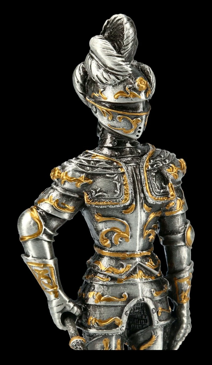 Deutscher Zinnritter - Figur mit Federbusch-Helm Deutscher Zinnritter - Figur Mit Federbusch-Helm -Veronese FS21147 Zinn Ritter Figur mit
