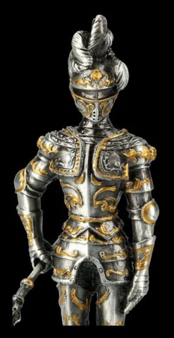 Deutscher Zinnritter - Figur Mit Federbusch-Helm 8 Deutscher Zinnritter - Figur Mit Federbusch-Helm -Veronese FS21147 Zinn Ritter Figur mit Streitkolben 9 1280x1280