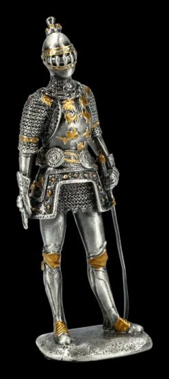 Deutscher Zinnritter - Figur Mit Schwert -Veronese FS21148 Zinn Ritter Figur mit Schwert an der Seite 1 1280x1280