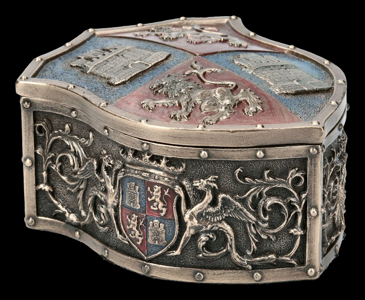 Ritter Schatulle - Löwen Wappen Ritter Schatulle - Löwen Wappen -Veronese FS21864 Schatulle Loewen