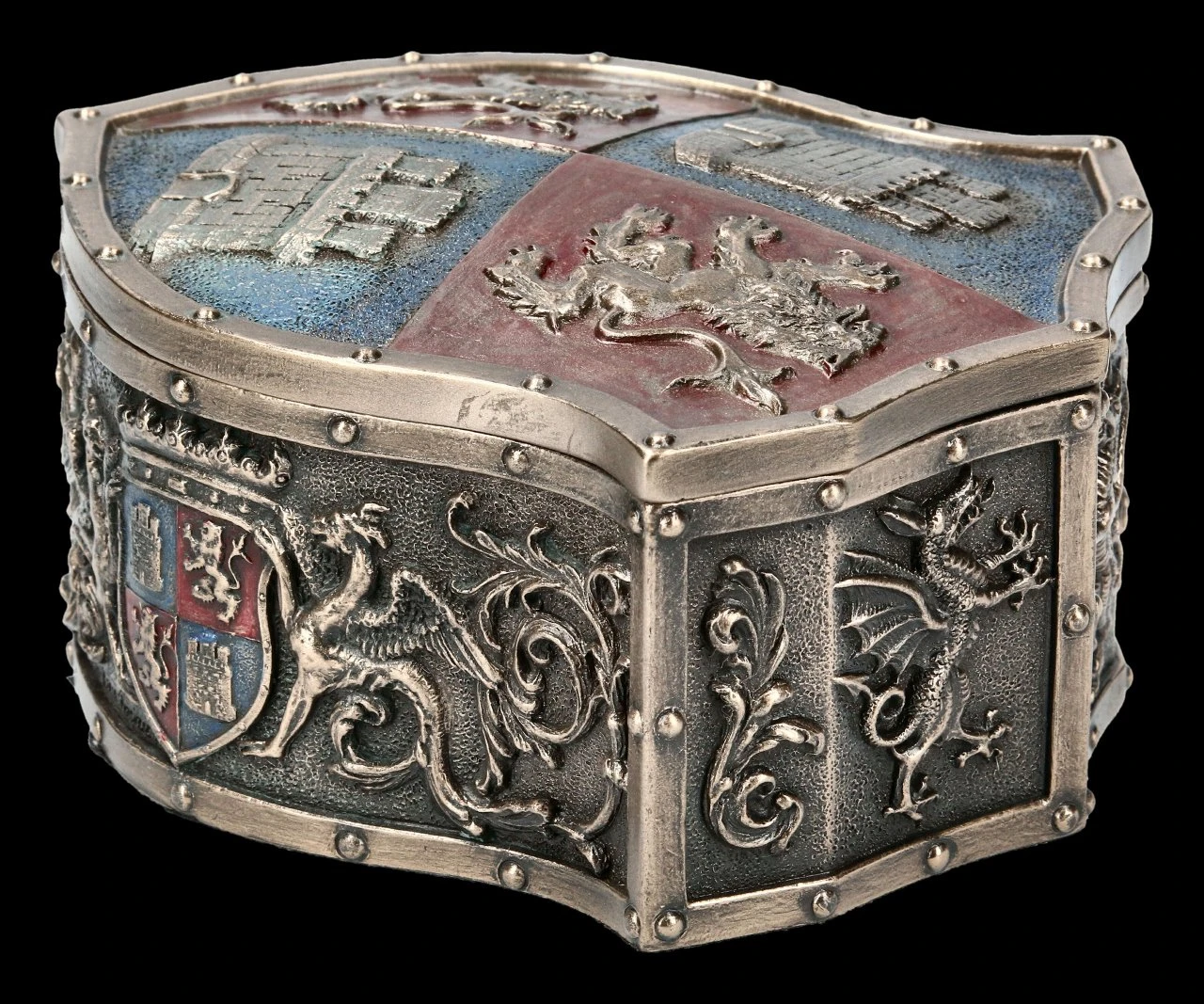 Ritter Schatulle - Löwen Wappen Ritter Schatulle - Löwen Wappen -Veronese FS21864 Schatulle Loewen