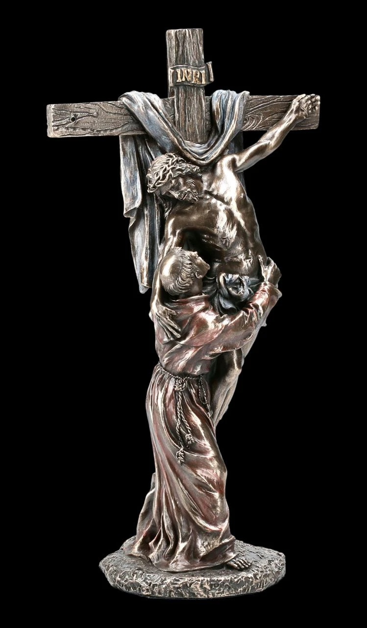 Jesus Figur am Kreuz mit Heiligem Franziskus Jesus Figur Am Kreuz Mit Heiligem Franziskus -Veronese FS22280 Jesus Figur am Kreuz mit Heiligem