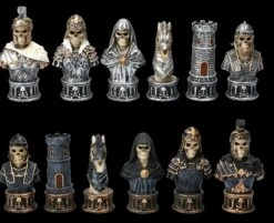 Schachfiguren Set - Skelett Büsten