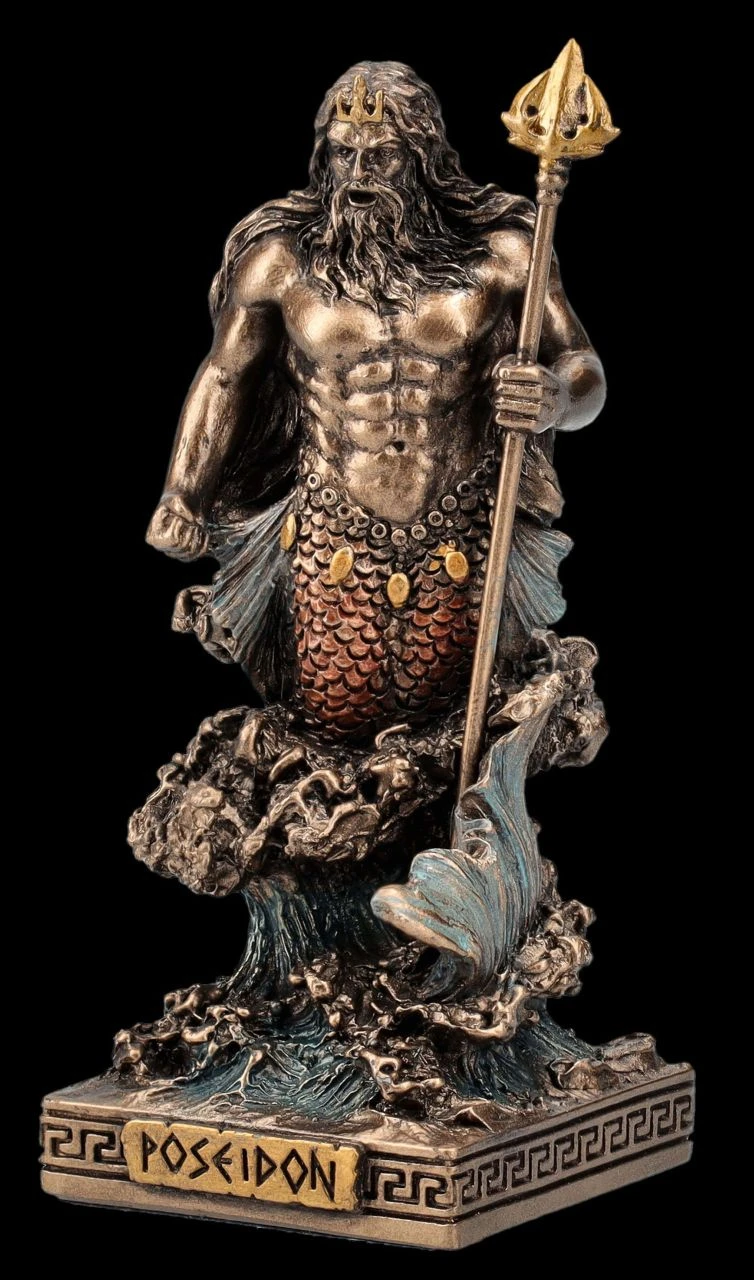 Poseidon Figur klein - Olympischer Gott des Meeres Poseidon Figur Klein - Olympischer Gott Des Meeres -Veronese FS25802 Poseidon Figur klein Olypischer Gott des