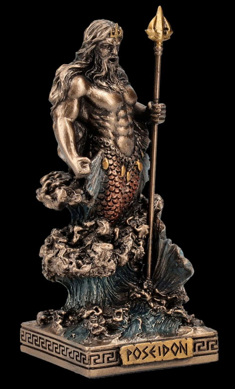 Poseidon Figur klein - Olympischer Gott des Meeres Poseidon Figur Klein - Olympischer Gott Des Meeres -Veronese FS25802 Poseidon Figur klein Olypischer Gott des