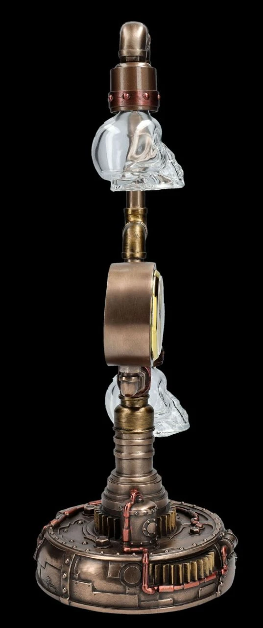 Tischlampe Steampunk mit 2 LED Schädeln Tischlampe Steampunk Mit 2 LED Schädeln -Veronese FS26063 Tischlampe Steampunk mit LED Sch