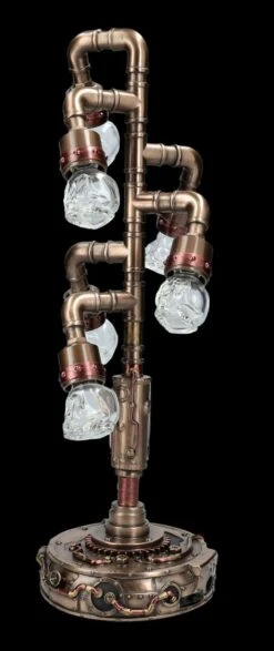Tischlampe Steampunk Mit 6 LED Schädeln -Veronese FS26064 Tischlampe Steampunk mit Uhr und LEDSch deln 4 1280x1280