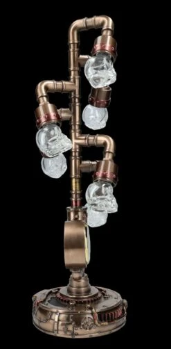 Tischlampe Steampunk Mit 6 LED Schädeln -Veronese FS26064 Tischlampe Steampunk mit Uhr und LEDSch deln 8 1280x1280