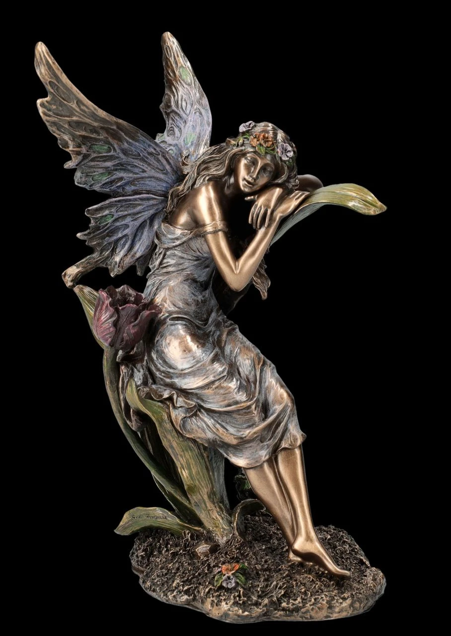 Elfen Figur lehnt an Tulpe Elfen Figur Lehnt An Tulpe -Veronese FS26514 Elfen Figur lehnt an