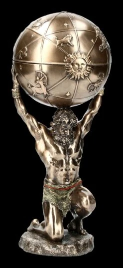 Atlas Figur Trägt Die Welt Auf Seinen Schultern