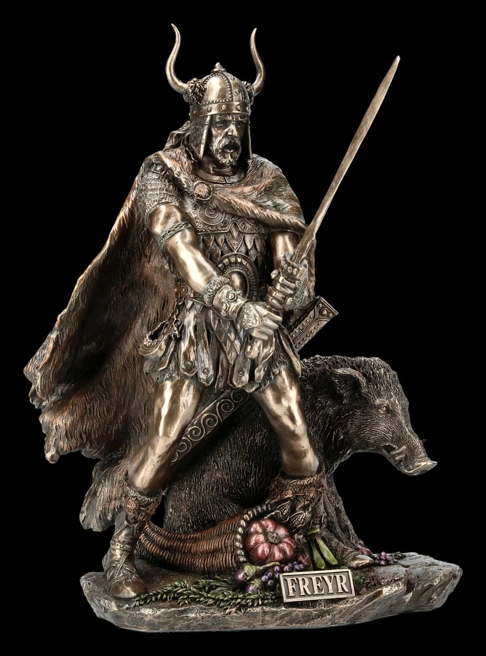 Freyr mit Eber Figur - Germanischer Gott Freyr Mit Eber Figur - Germanischer Gott -Veronese KS3264 Freyr mit Eber Figur Germanischer