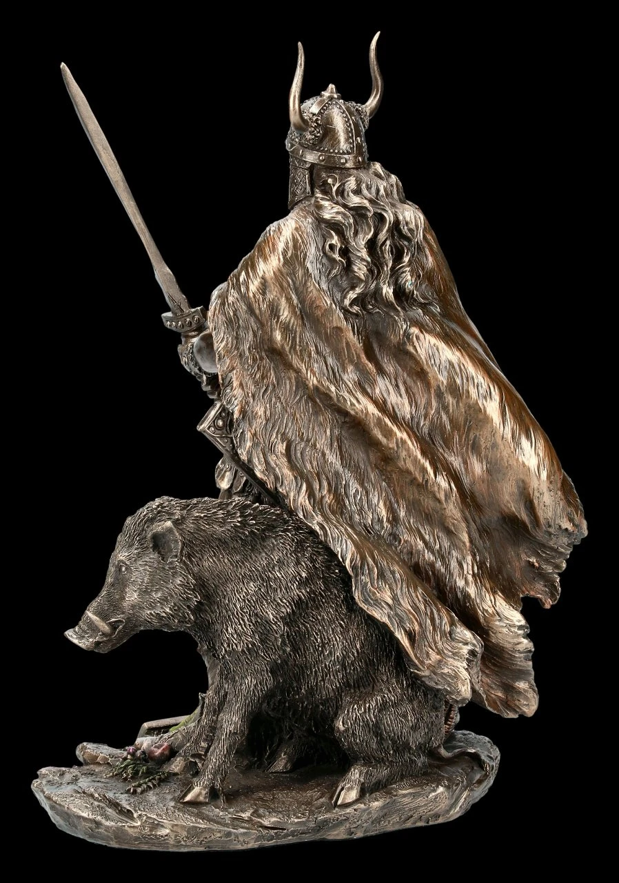 Freyr mit Eber Figur - Germanischer Gott Freyr Mit Eber Figur - Germanischer Gott -Veronese KS3264 Freyr mit Eber Figur Germanischer