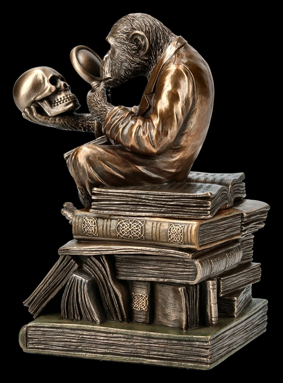 Affe mit Schädel - Darwinismus Evolutionstheorie Affe Mit Schädel - Darwinismus Evolutionstheorie -Veronese KS5214 Affe mit Schaedel Darwinismus