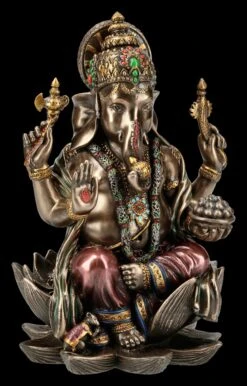 Ganesha Figur Auf Lotusthron
