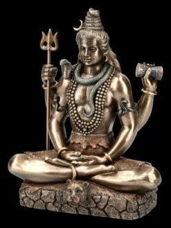 Hindu Gott Shiva Figur - Sitzend Bronziert -Veronese KS5283 Hindu Gott Shiva Figur sitzend bronziert 2 1280x1280