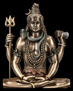 Hindu Gott Shiva Figur - Sitzend Bronziert -Veronese KS5283 Hindu Gott Shiva Figur sitzend bronziert 9 1280x1280