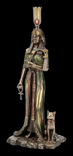 Nofretete Figur Mit Bastet Und Ankh -Veronese KS6422 Kleopatra Figur mit Bastet und Ankh 2 1280x1280