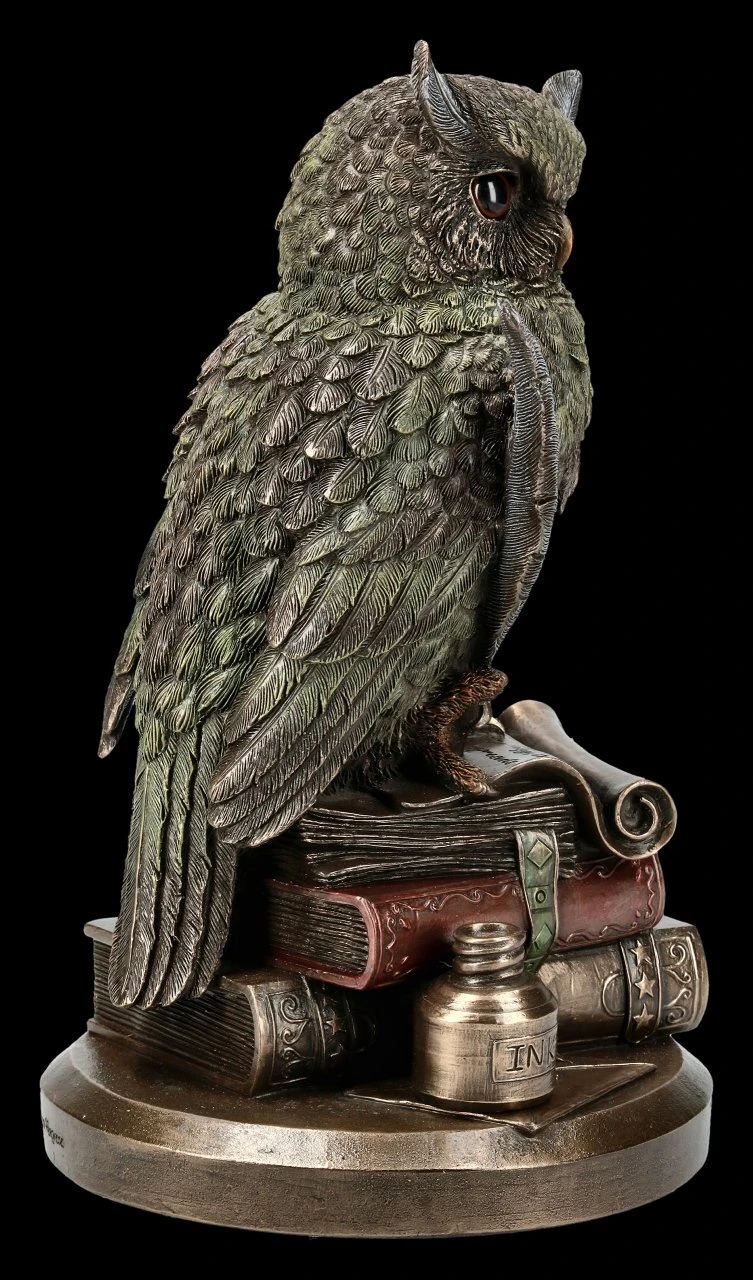 Eulen Figur - Sitzend auf Büchern Eulen Figur - Sitzend Auf Büchern -Veronese ML11501 Eulen Figur Sitzend auf