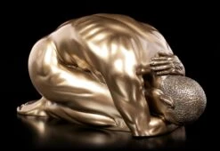 Männliche Akt Figur - Kniend Am Boden