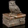 Schatulle - Eulen Figur Auf Alten Büchern