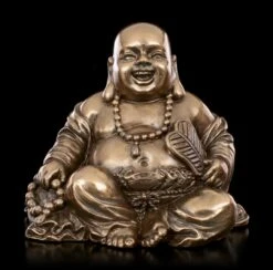 Sitzende Buddha Figur Mit Gebetsperlen