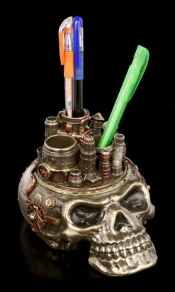 Stiftehalter - Steampunk Totenkopf