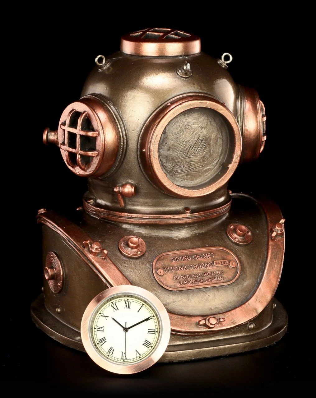 Tischuhr - Steampunk Taucherhelm Tischuhr - Steampunk Taucherhelm -Veronese Tischuhr Steampunk Taucherhelm