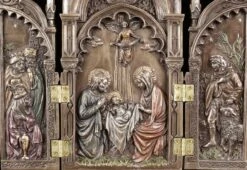 Triptychon Flügelaltar - Geburt Jesus - Bronziert -Veronese Triptychon Geburt Jesus 4 1280x1280