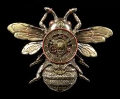 Steampunk Wanduhr - Biene