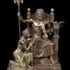Zeus Auf Thron Mit Hera Figur