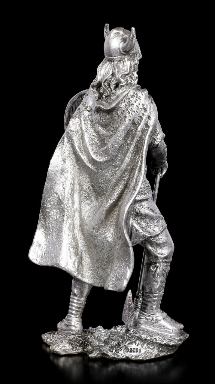 Zinn Wikinger Figur mit Rundschild Zinn Wikinger Figur Mit Rundschild -Veronese Zinn Ritter Figur Mit Langaxt Und Rundschild