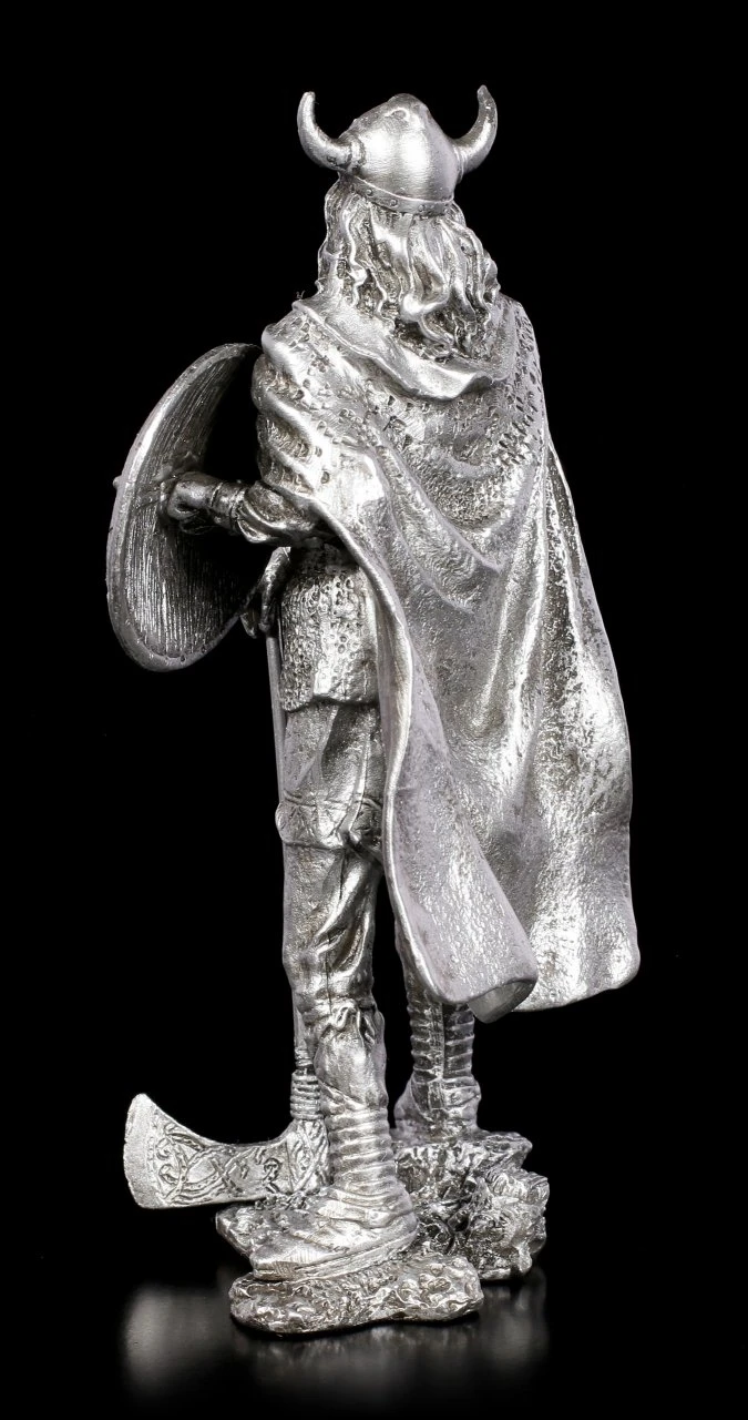 Zinn Wikinger Figur mit Rundschild Zinn Wikinger Figur Mit Rundschild -Veronese Zinn Ritter Figur Mit Langaxt Und Rundschild